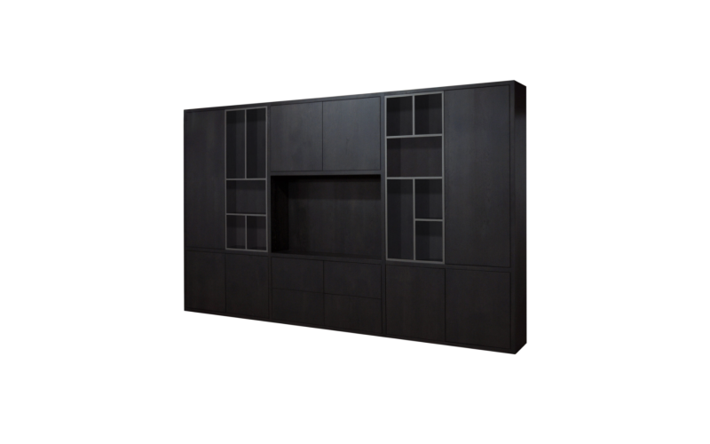 Wandkast eiken rustiek bestaand 230x377x40