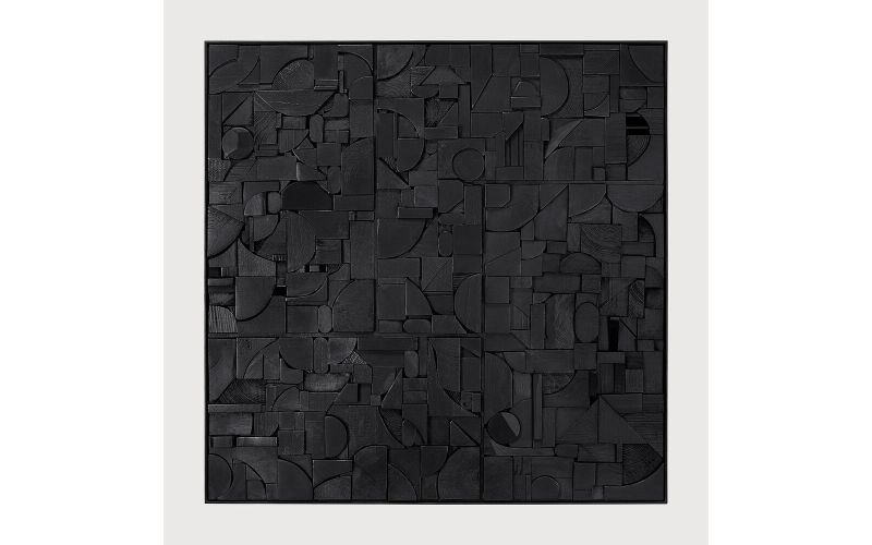 ETHNICRAFT BRICKS WALL ART | BLACK | 60X50 