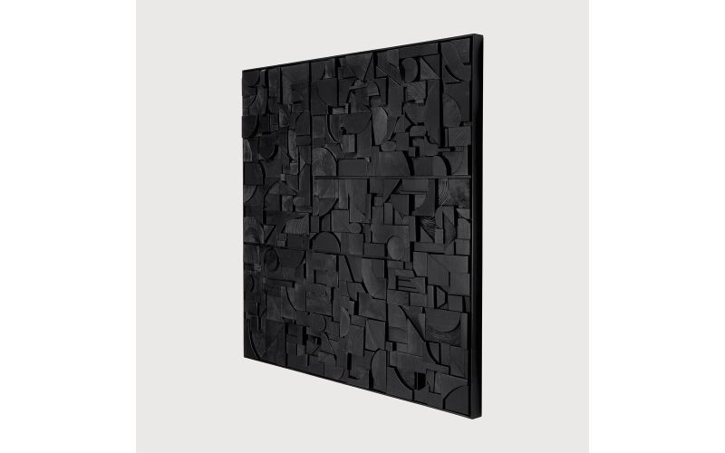 ETHNICRAFT BRICKS WALL ART | BLACK | 60X50 