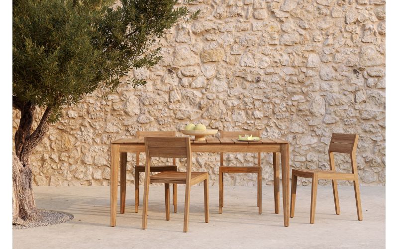 ETHNICRAFT TEAK BOK OUTDOOR DINING TABLE 80x80x76