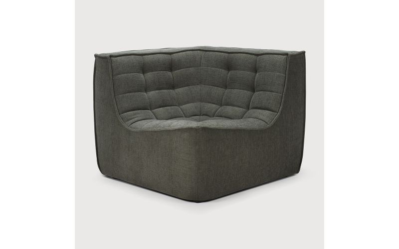 ETHNICRAFT N701 SOFA-CORNER-MOSS 91x91x76