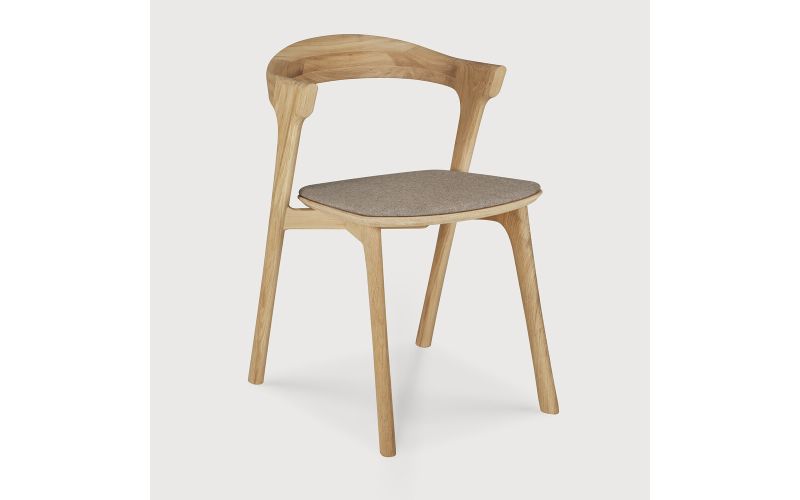 ETHNICRAFT OAK BOK DINING CHAIR - WARM GREY