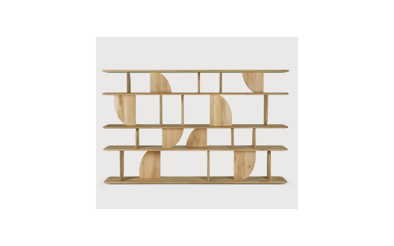 ETHNICRAFT GEOMETRIC RACK OAK 210x35x130