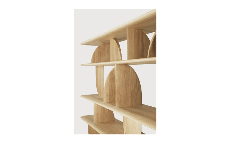 ETHNICRAFT GEOMETRIC RACK OAK 210x35x130