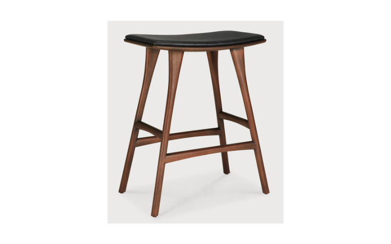 ETHNICRAFT TEAK BROWN OSSO COUNTER STOOL 57x33x69
