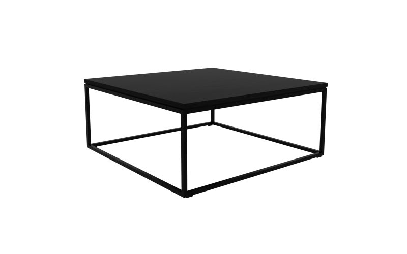 ETHNICRAFT THIN BLACK COFFEE TABLE 70x70x30