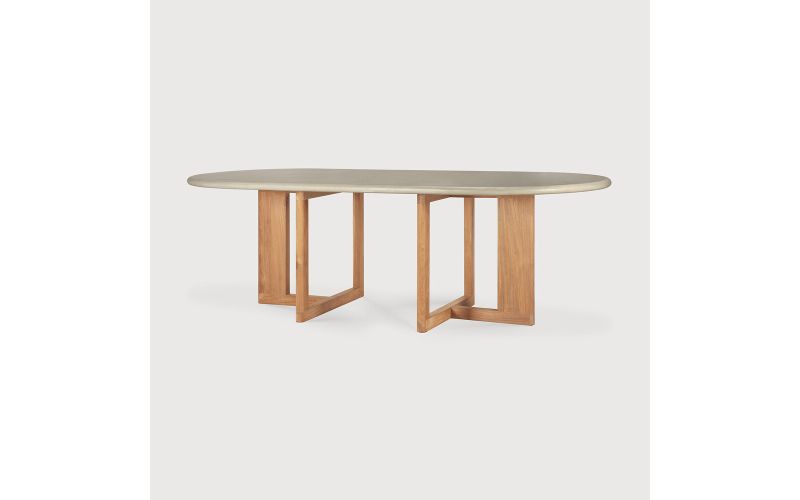 ETHNICRAFT TEAK TRESTLE OUTDOOR DINING 