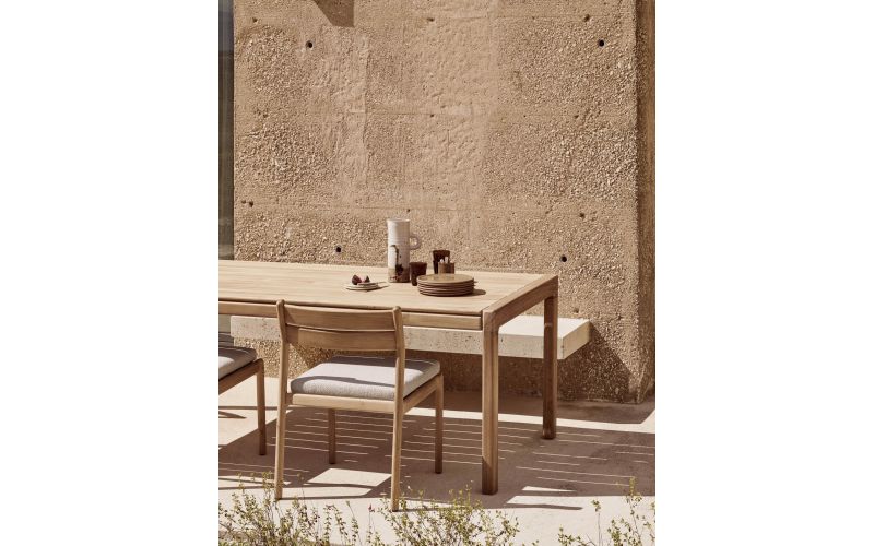 ETHNICRAFT JACK OUTDOOR DINING CHAIR - OFF WHITE FABRIC 10401