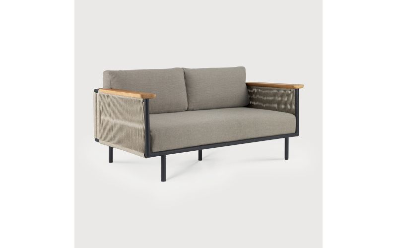 Corbey outdoor sofa - aluminium-black-Silt fabric