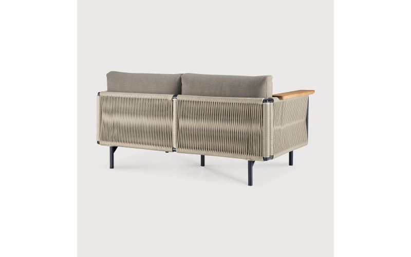 Corbey outdoor sofa - aluminium-black-Silt fabric