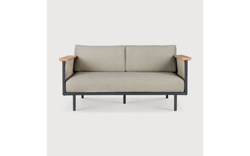 ETHNICRAFT Corbey outdoor sofa - black - Oyster