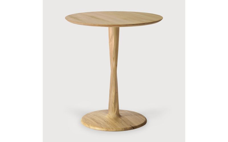 50035	Torsion dining table - varnished oak - round