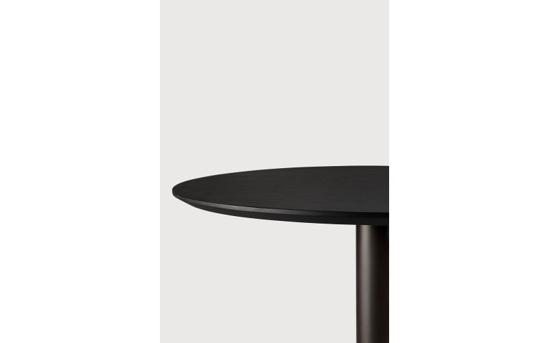 Blend dining table - varnished oak top - black