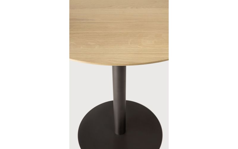 Blend dining table varnished oak top Dark Bronze