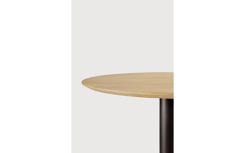 Blend dining table varnished oak top Dark Bronze