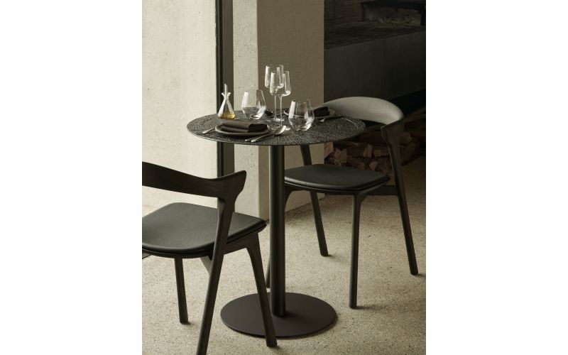 BLEND DINING TABLE RAY WHISKEY TOP DARK BRONZE BASE - round 70 x 70 x 76 25935 
