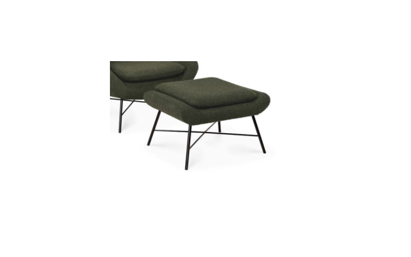 Barrow footstool - Pine Green fabric