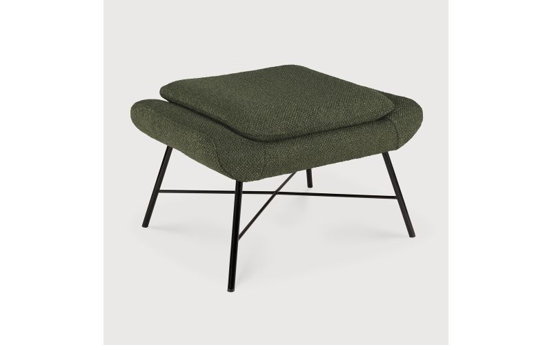 Barrow footstool - Pine Green fabric