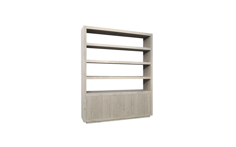 EBK037  Vakkenkast HELDER 3drs (brede vakken) (235x191x40 cm)
235x191x40 cm 3 deurs rechte plank