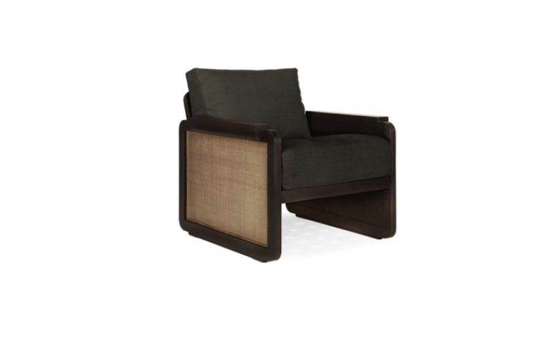 Panel lounge chair - varnished teak