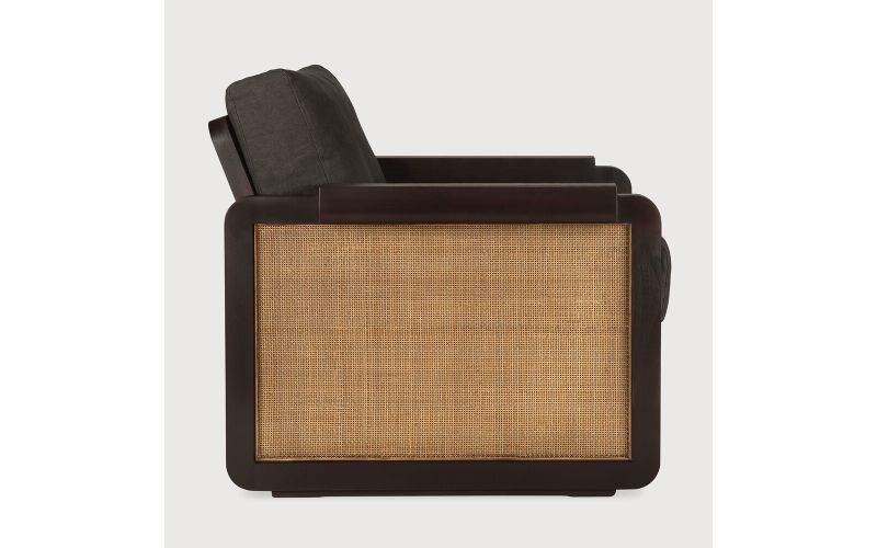 Panel lounge chair - varnished teak