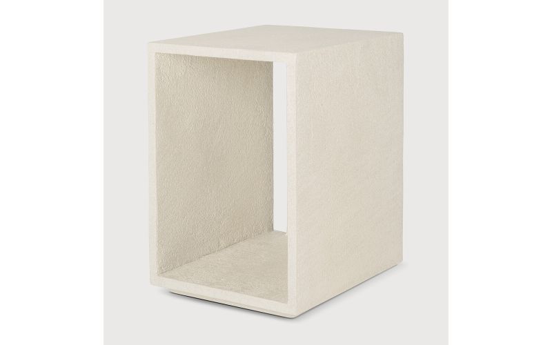 Elements bedside table - varnished Microcement 