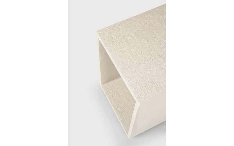 Elements bedside table - varnished Microcement 