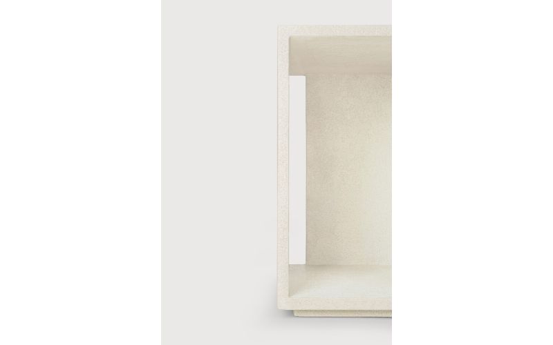 Elements bedside table - varnished Microcement 