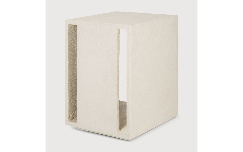 Elements bedside table - varnished Microcement 