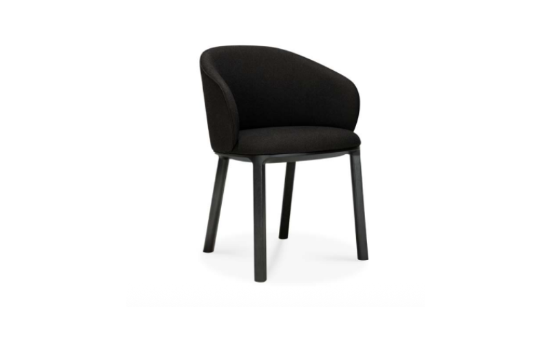 Unda dining chair varnished oak black Charcoal