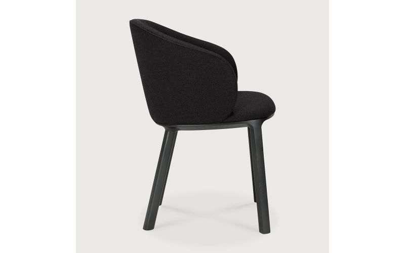 Unda dining chair varnished oak black Charcoal