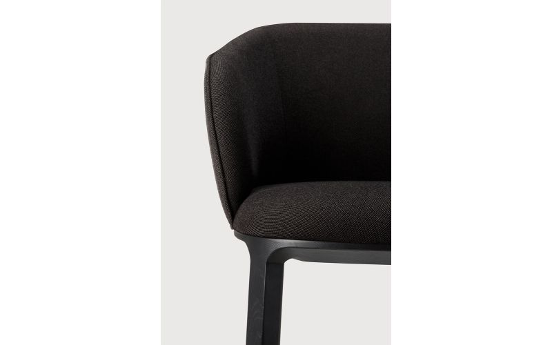 Unda dining chair varnished oak black Charcoal