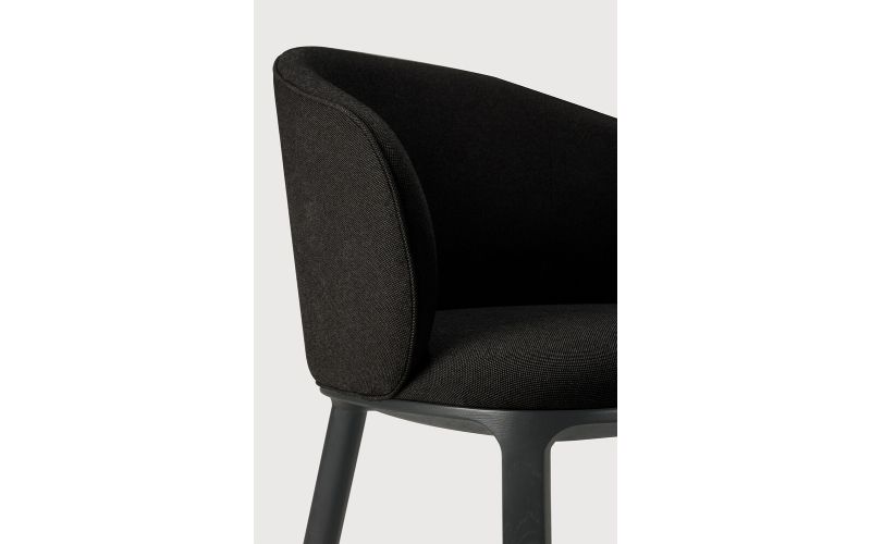 Unda dining chair varnished oak black Charcoal