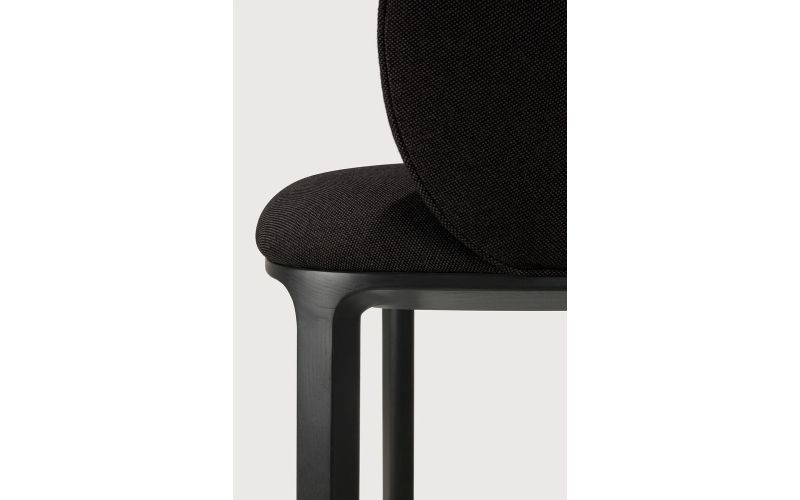 Unda dining chair varnished oak black Charcoal