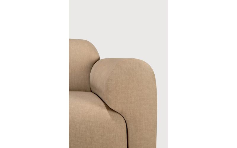 Bulky modular sofa Light Sepia fabric end seat L