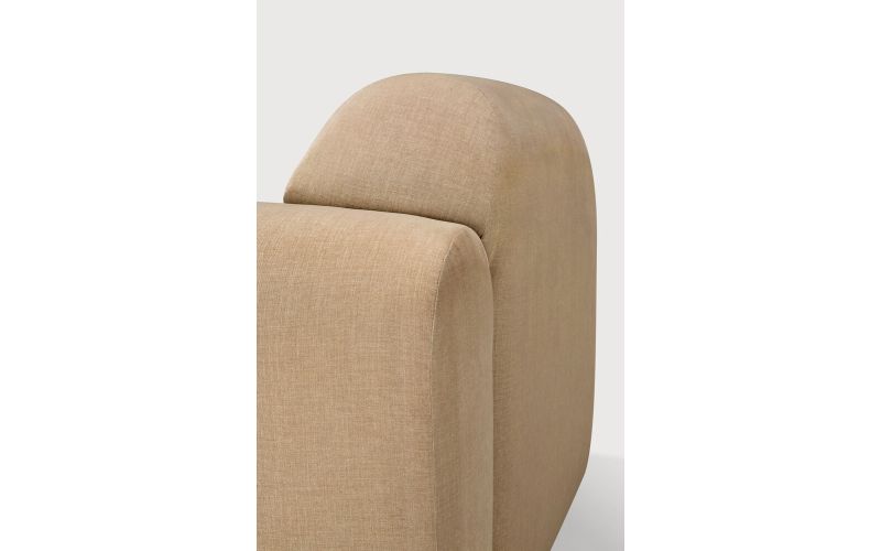 Bulky modular sofa Light Sepia fabric end seat L