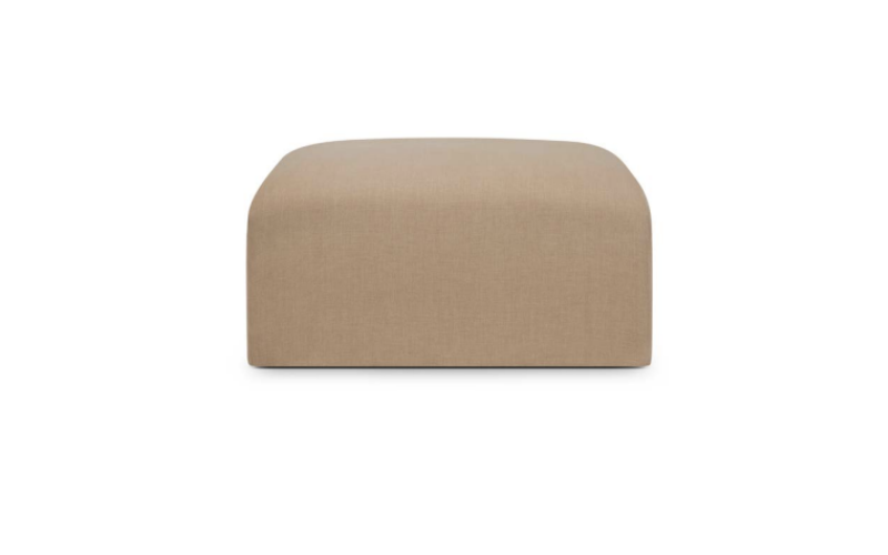 Bulky footstool - Light Sepia fabric