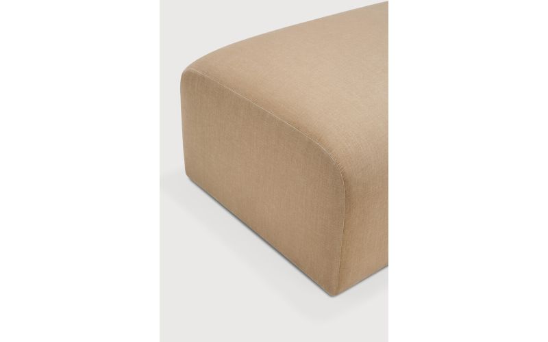 Bulky footstool - Light Sepia fabric
