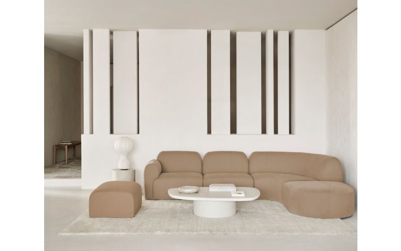 BULKY FOOTSTOOL LIGHT SEPIA 20021 80 x 60 x 40CM