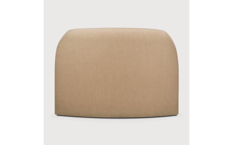 Bulky modular sofa Light Sepia fabric 45° round