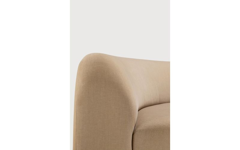Bulky modular sofa Light Sepia fabric 45° round