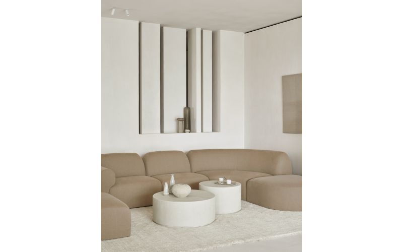 BULKY MODULAR SOFA ROUND CORNER LIGHT SEPIA
133 x 133 x 75CM