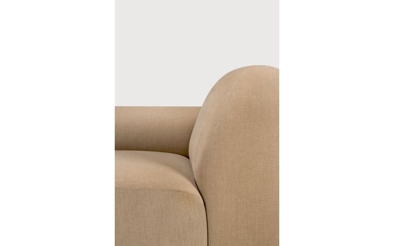 Bulky modular sofa Light Sepia fabric end seat R