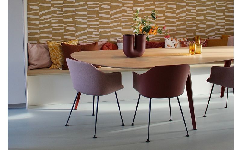 Spike Eettafel Staal | Eikenhout | Seuren Tafels 