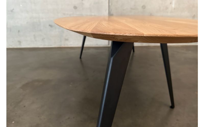 Spike Eettafel Staal | Eikenhout | Seuren Tafels 