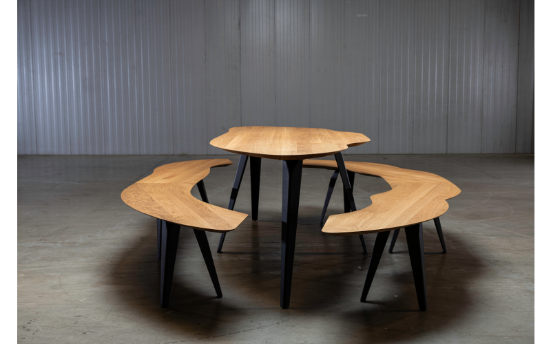 Texel eettafel bank rechts | Seuren Tafels