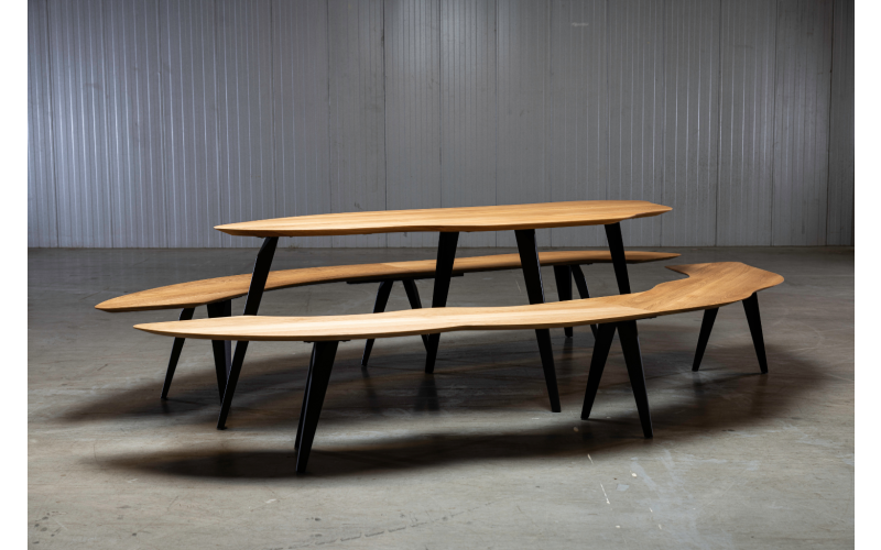 Texel eettafel bank rechts | Seuren Tafels