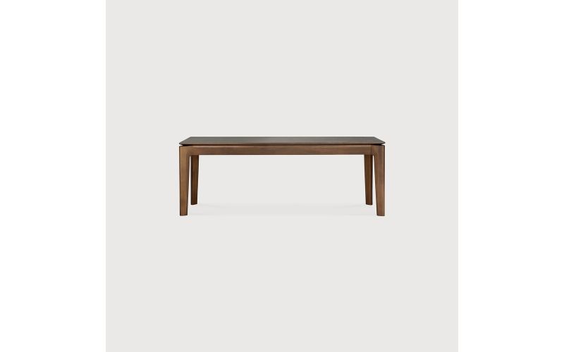 VARNISHED TEAK BROWN BOK BENCH 126X35X46