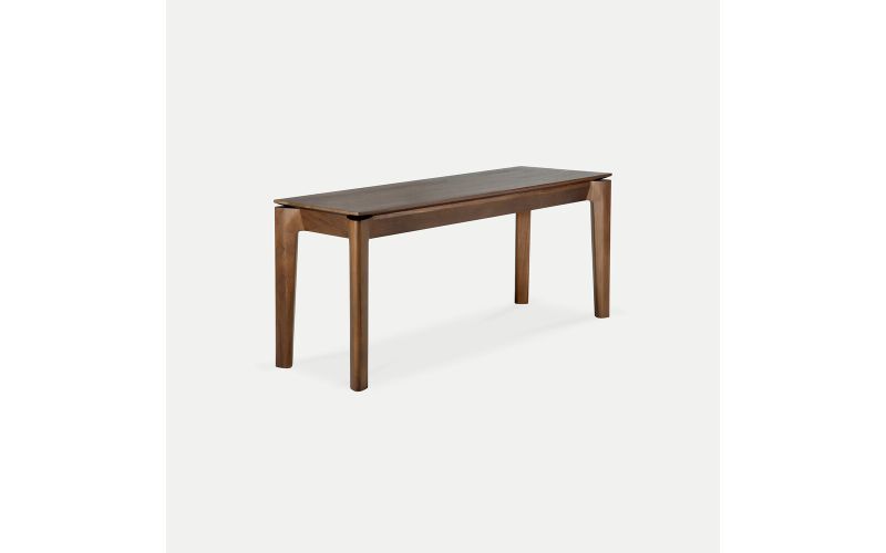 VARNISHED TEAK BROWN BOK BENCH 126X35X46