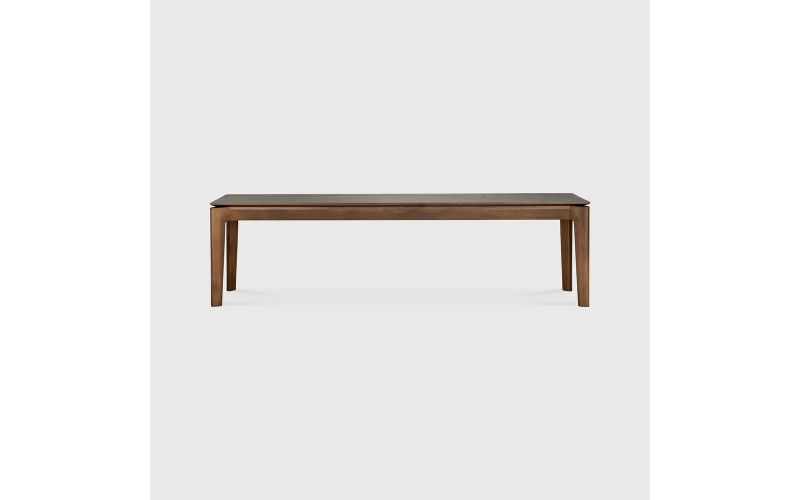 VARNISHED TEAK BROWN BOK BENCH 166X35X46